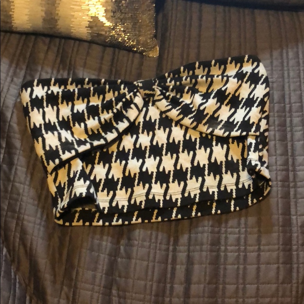 Houndstooth crop top